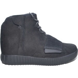 Sneaker alte imbottite con cerniere e lacci nero La Redoute Collections