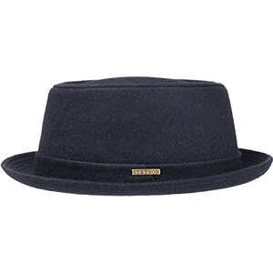 Cappello Stetson Pork Pie In Feltro Di Lana - Made In Italy, Fedora Unisex Per Autunno/Inverno, Elegante E Classico - Foto 9