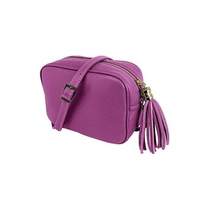 Borsa Donna In Vera Pelle ADELINA, Colore MARRONE, CHIARO SCURO, Made In Italy | BORSE A SPALLA IN PELLE | Emporium Italy - Foto 6