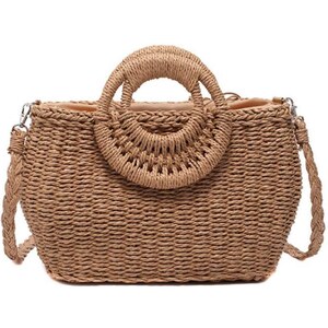 Furla Borsa Tote MERAVIGLIA in Paglia con Manici in Pelle donna - Outlet