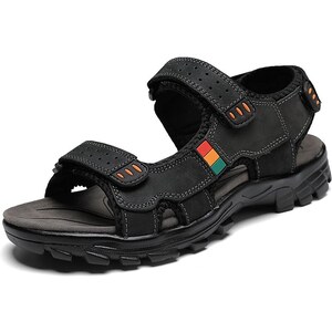 Sandali Uomo Outdoor - In Pelle, Antiscivolo, Asciugatura Rapida - Per Trekking, Spiaggia, Sport - Foto 12