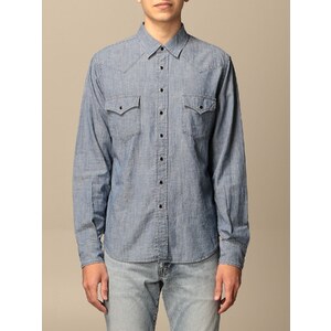 Camicia uomo Polo Ralph Lauren slim in twill di cotone 710937994 Azzurro Caposer