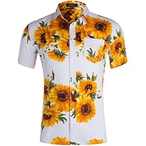 Camicia Hawaiana Uomo San Patrizio - Maniche Corte - Stampa Trifoglio Verde - METRONS - 3