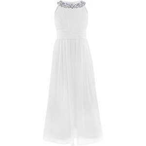 IEFiEL Vestito Da Principessa Bambina Abito Da Cerimonia Sera Party Compleanno Damigella Sposa Matrimonio Nuziale Paillettes Elegante Abito In Pizzo Ragazza 6 14 Anni Gray B 12 Anni 58456062