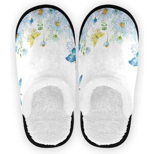 HTN - Pantofole Domestiche Per Uomini Donne In Tessuto In Tessuto In Cotone Scarpe Alberghiere Floreali Floreali Sandali Maschi Indoor 8037274200340 - Foto 1