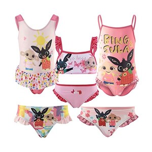 Bing Bunny - Bambina - Costume da Bagno Slip Monokini - Bikini 2 Pezzi ...