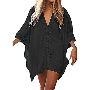 Vestito Lungo Copricostume Da Spiaggia - Nero, In Tulle, Senza Maniche, Taglia Unica - Foto 5