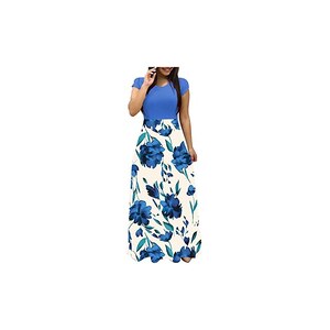 Abito estivo da donna, comodo, con stampa floreale bohémien, abito da spiaggia, scollo a V, senza maniche, spalline sottili, prendisole con tasche, abito da spiaggia da donna, verde, S
