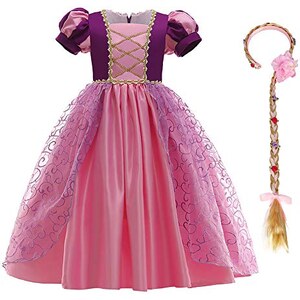 YOSICIL Vestito Da Rapunzel Bambina Abito Carnevale Principessa Sofia Maniche Lunghe Costumi Da Festa Cosplay Natale Compleanno Cerimonia Fancy Dress Up,Viola,100 : Amazon.it: Giochi E Giocattoli