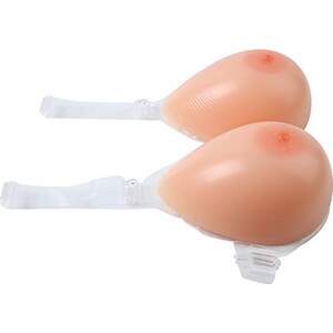 FSYH Crossdresser Seno Piatto Tette Forme del Seno Finte in Silicone al Seno per Il Cosplay Transgender,Ivory White,B`Cup