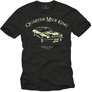 MAKAYA Vintage T-Shirt Herren – Pulp Fiction Mia & Vincent Tanz-Motiv, 100% Baumwolle