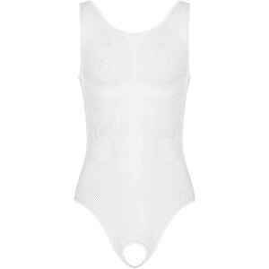 Body Uomo Mankini Elasticizzato, Senza Maniche, Taglio Alto, Costume Da Bagno, Nuovo Con Etichette