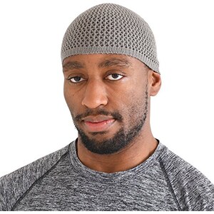 CHARM Berretto Visiera Da Cotone Organico - Cappello Maglia Uomo Chemio Calotta Mix Beige - 2