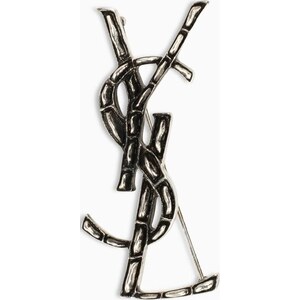Saint Laurent Spilla Cassandre In Metallo Dorato - Foto 2