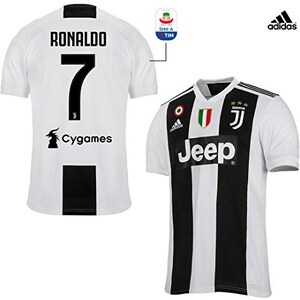 Juventus Maglia Ronaldo Gara Home Ufficiale 2018/19 - Originale - Bambino - Patch  Scudetto e Coppa Italia Sempre Incluse - Taglia 140 cm 9/10 Anni - Patch  Serie A 