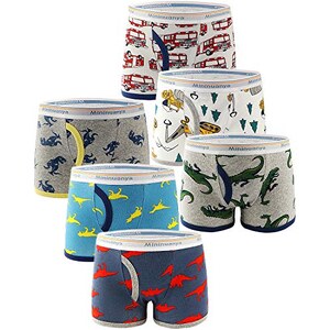 Pacco Da 8 Boxer Per Bambini In Cotone | Motivi Con Dinosauri E Veicoli, Elasticizzati E Traspiranti, Taglia 2-4 Anni