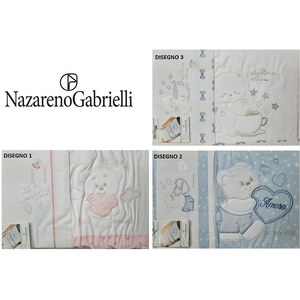 Set Culla E Carrozzina 4 Pezzi Nazareno Gabrielli 1938 | Copertina Azzurra | Coordinato Neonato - Foto 11