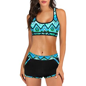 Tankini Push Up Veryzen Con Costume Intero A Pantaloncino, Monokini A Fascia Per Donna