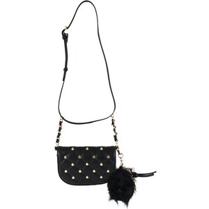 Gaelle Paris pochette donna trapuntata nera con borchie fw 20