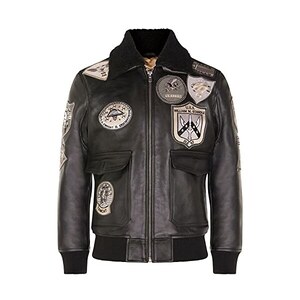 Infinity Leather Giubbotto Bomber Trapuntato da Motociclista in Pelle Imbottita Marrone da Uomo