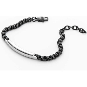 Bracciale uomo in Acciaio e ematite Luca Barra BA1233