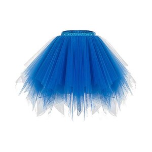 Gonna Tulle Tutu Donna Ushiny – Balletto Classico A Strati, Vita Regolabile Fino A 95 Cm, Per Natale E Feste