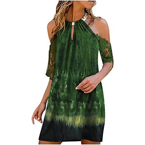 Abito Corto Nero Melrose Donna – Abito Da Festa, Estate, Con Strass, Scollo Rotondo, Senza Maniche, Taglia 36