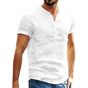 Djtnzdm T Shirt Uomo Manica Corta Elastico Cotone Maglietta - Foto 12