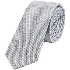 Cravatta In Misto Lino E Cotone, Con Trama Blu - 6,5 Cm - Codice C607c - Foto 6