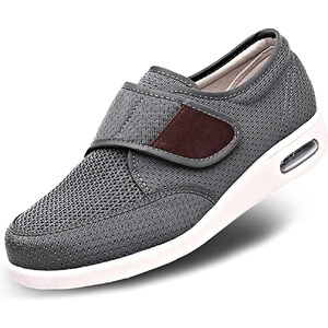 Scurtain Pantofole Donna Comode E Larghe - Regolabili Con Velcro Per Piedi Gonfi E Diabetici