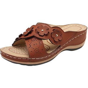 Sandalo Uomo Scarpe Estivo Marrone In Pelle Tre Fibbie Incrociate Cinturine Aggrappanti Morbide