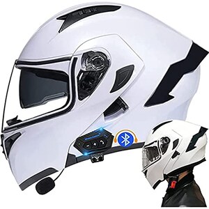 Leopard LEO-838 Casco Modulare Integrale Moto Doppia Visiera #1 Nero