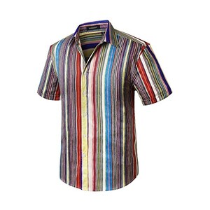 Camicia Uomo Manica Corta Stampa Cactus Rock N Roll – Stile Rockabilly Western - Foto 4