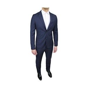 Abito Sartoriale Uomo Slim Fit Blu Scuro – Giacca Due Bottoni E Pantalone, Elegante, Foderato, Per Cerimonie E Occasioni Formali
