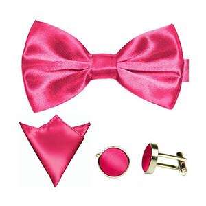 Set Papillon In Legno Con Fazzoletto E Gemelli - Elegante Per Matrimonio E Eventi - Foto 4