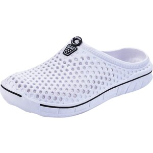 Sandali Zoccoli Uomo In Pelle Sintetica - Sabot Punta Chiusa Traspirante, Con Fascia Elastica E Soletta Imbottita