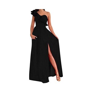 ZESICA Abito Midi Estivo Donna 2025, Maniche Corte, Scollo All'Americana, Vita Alta, Fluido, Per Spiaggia E Tempo Libero - 4