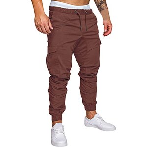 Pantaloni da jogging da uomo casual elasticizzati slim fit allenamento pantaloni da corsa leggeri con coulisse elastica in vita pantaloni sportivi, B# Nero, M