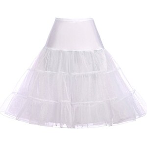 Sottogonna Vintage Anni '50 Rockabilly - Gonna A Strati In Tulle E Seta - Vita Elastica, Taglie S A XL - Gardenwed - 2