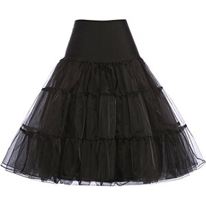 Gardenwed Sottogonna Anni '50 Rockabilly Al Ginocchio - Gonna A Strati In Tulle, Taglie S-XL