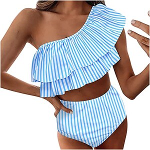 Bikini Donna A Vita Alta - Costume Da Bagno Imbottito E Sexy Per Spiaggia - Foto 6