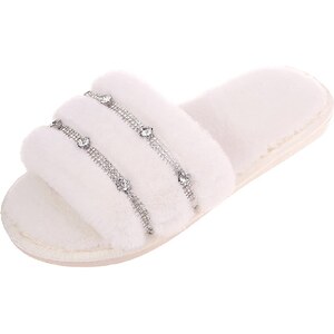 Pantofole Donna Inverno Pantofole Donna In Pelliccia Sintetica Con - Foto 2