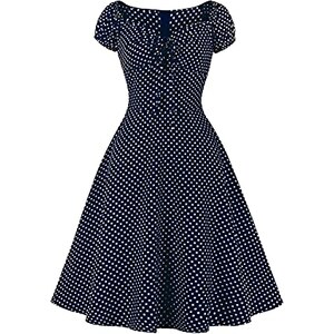 Robe Vintage Femme Années 60 - Vert, Coton, Taille L, évasée Sans Manches