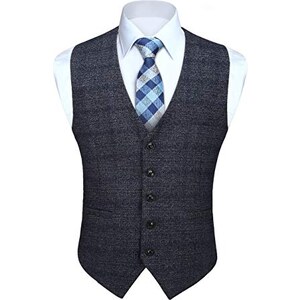 Uomo Maglia Casual Gilet Scollo a V Senza Maniche