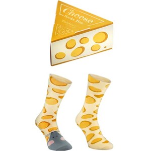 Rainbow Socks - Donna Uomo Divertenti Cotone Calze Formaggio E Topolino 1 Paia Formaggio E Formaggio Tamano 41 46 104575327