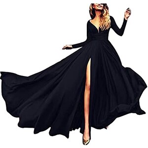 FASLOLSDP Abito Da Donna, Da Cocktail, Da Sera, Per Matrimonio - Foto 3