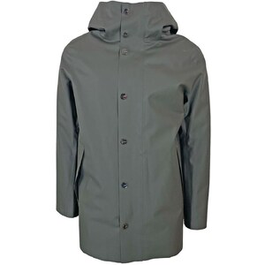 Giubbotto Parka Uomo Verde: Trapuntato, Maniche Lunghe, Doppia Chiusura, Tasche Con Bottone