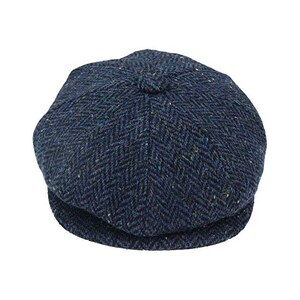 Gilet da uomo, stile retrò, a spina di pesce, in tweed, con risvolto e risvolto, nero, XXX-Large Gilet da uomo, stile retrò, a spina di pesce, in tweed, con risvolto e risvolto, nero, XXX-Large