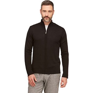 Brunella Gori Maglia Cardigan Uomo - Maglione Uomo Invernali - Autunno/ Inverno - 100% Misto Lana - Fatto in Italia - Nero - XL 