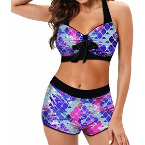 Bikini Donna Vita Alta Con Push Up – Costume 2 Pezzi Con Stampe Uniche – Morbido E Elasticizzato – Ideale Per Spiaggia E Piscina - 2